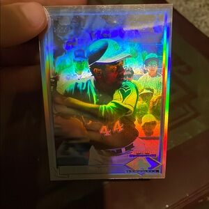 Topps Chrome Baseball Card with Holographic Finished